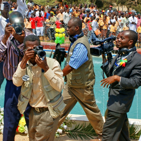 Zulassung fuer Kwame Nkrunah Centenary 2009 - Fotobericht. Hier President Atta Mills (Rechts)